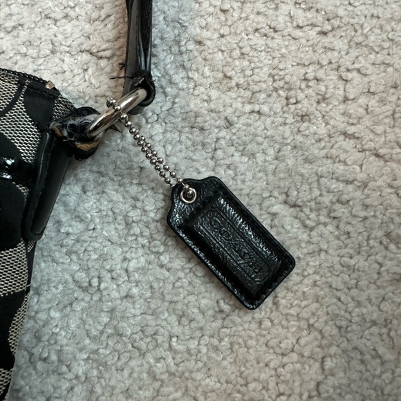 Coach Signature Black and Gray Crossbody Bag - Picture 3 of 11